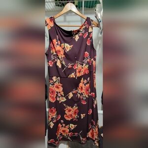 Wisp- Brown Flower Dress-22W